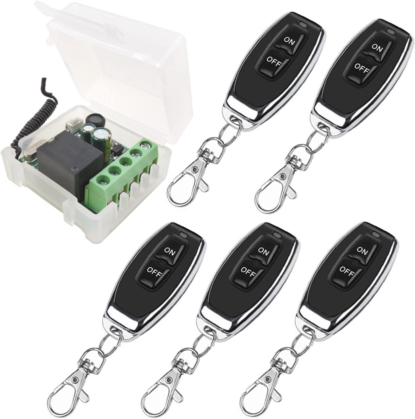 Drahtloser Fernbedienung 433 MHz 230 V 220 V 240 V 1 Kanal mit 5 Sender