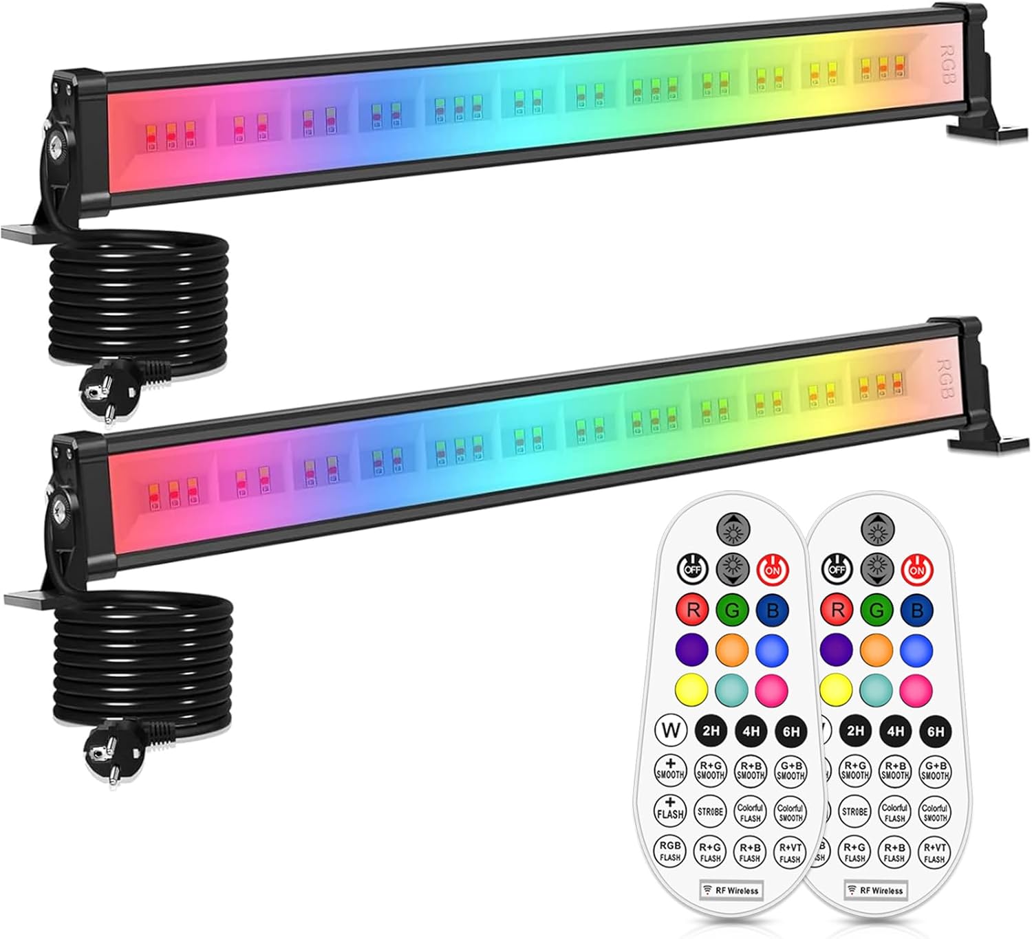 42W LED Wallwasher 2er mit Fernbedienung RGB LED Strahler